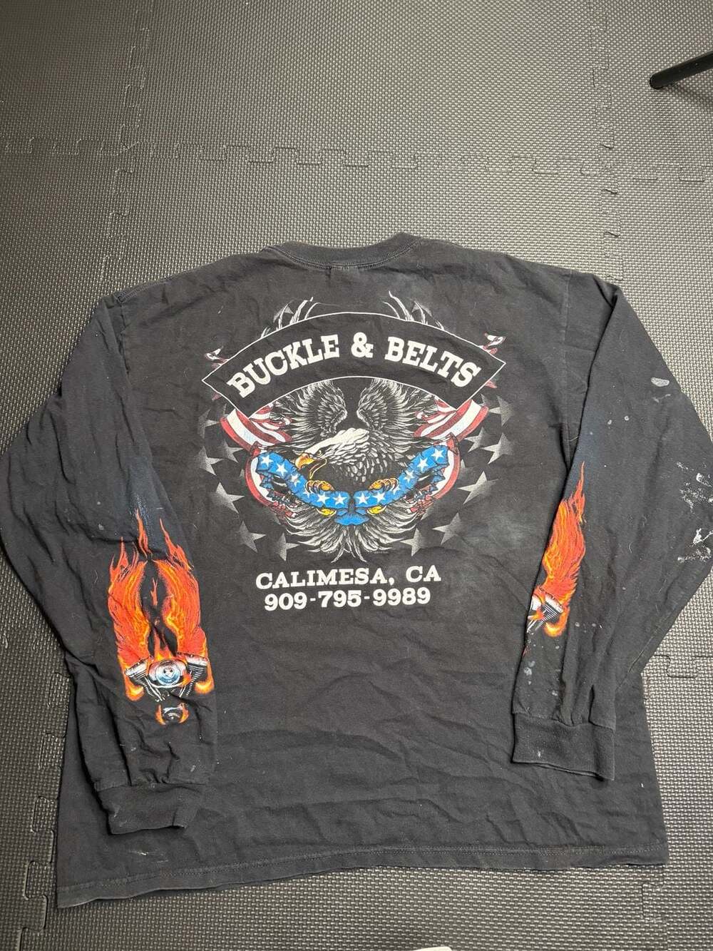 Anvil Buckle & Belts Calimesa Ca Long Sleeve Shirt Size XL Black